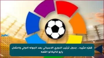 قفزة مثيرة.. جدول ترتيب الدوري الإسباني بعد الجولة الأولى واحتلال رايو فاليكانو القمة